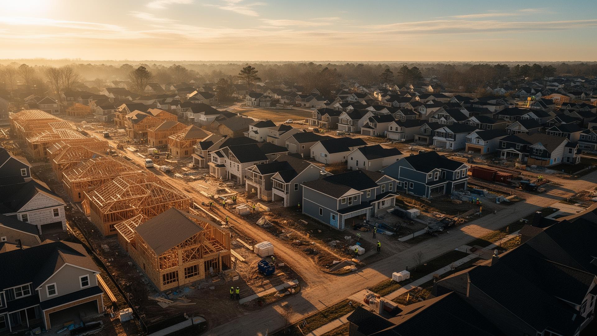 Neighborhood under active construction