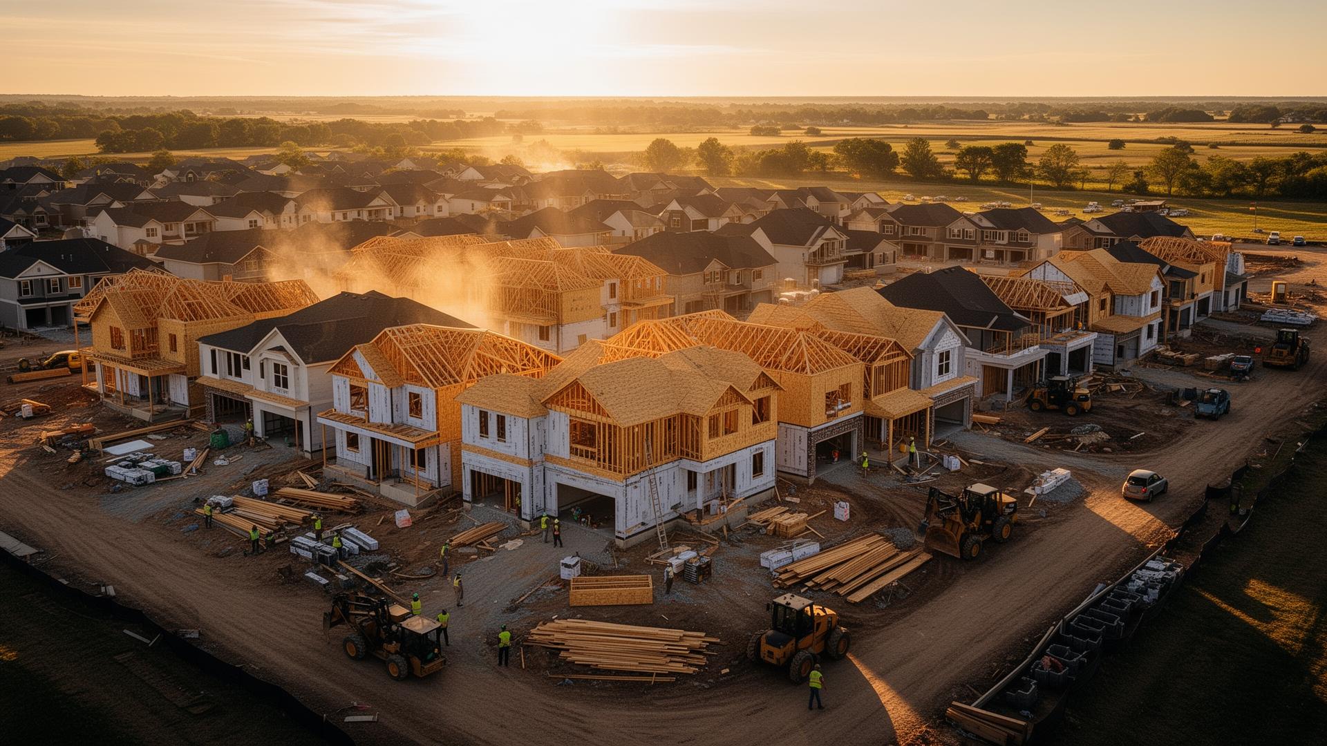 Housing development under construction